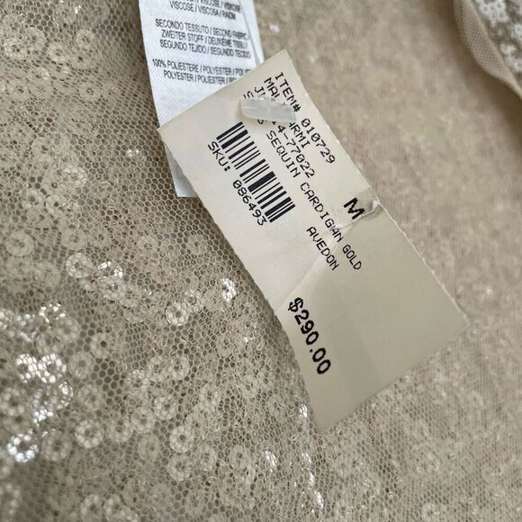Maliparmi Gold Sequins Cardigan Size M - Picture 2 of 5